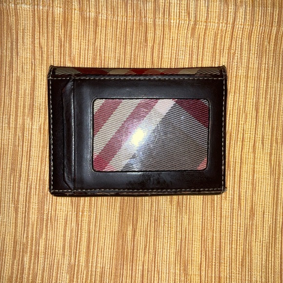 Burberry Blue label Striped Card Holder in Black and Red GUC - Picture 10 of 10